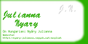 julianna nyary business card